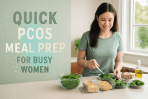 Read more about the article 🥗 PCOS Meal Prep for Busy Women: Quick, Balanced, Stress-Free